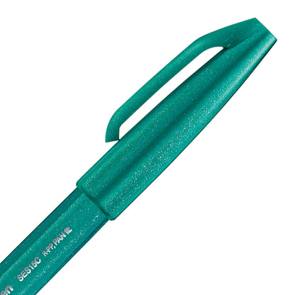 Pentel Arts Brush Sign Pen Turquoise Green Ink