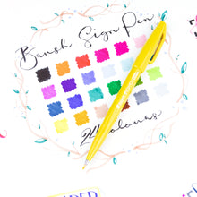 Pentel Arts Brush Sign Pen Yellow