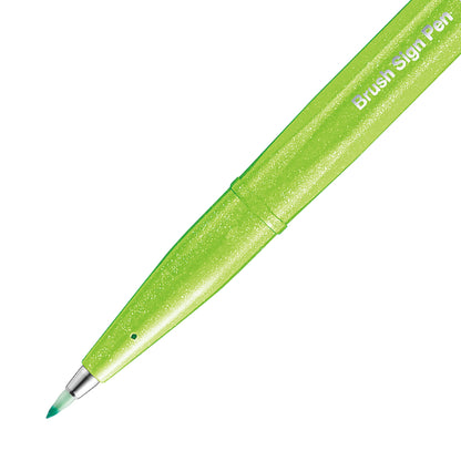 Pentel Arts Brush Sign Pen Light Green Ink