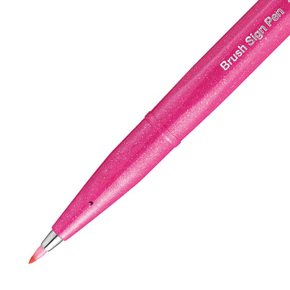 Pentel Arts Brush Sign Pen Pink Ink