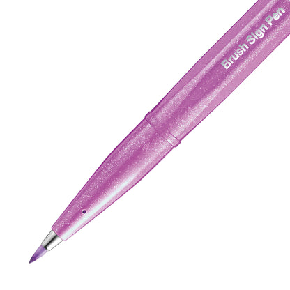 Pentel Arts Brush Sign Pen Pink Purple Ink