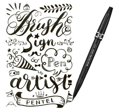 Pentel Arts Brush Sign Pen Artist Ultra Fine Brush Set 1