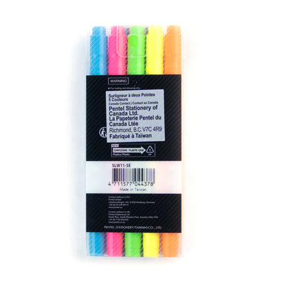 Illumina Flex Highlighter 5PC Assorted Pack - Chisel and Bullet Dual Tip