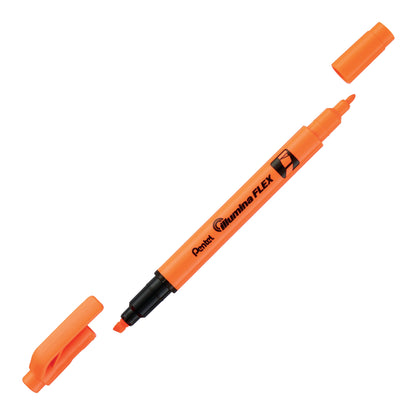 Orange Ink Illumina Flex Liquid Highlighter Dual Tip Chisel and Bullet