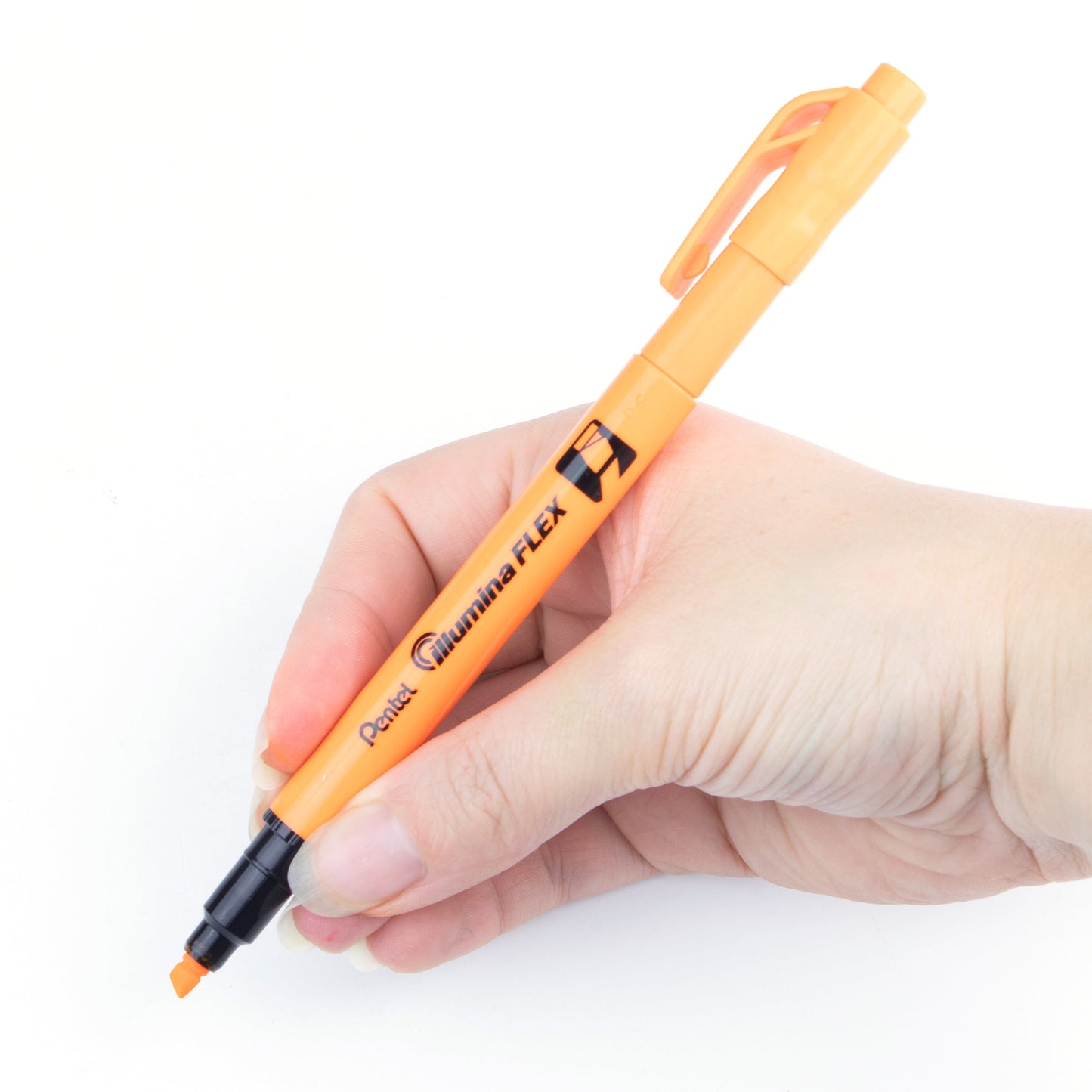 Orange Ink Illumina Flex Liquid Highlighter Dual Tip Chisel and Bullet