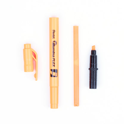 Orange Ink Illumina Flex Liquid Highlighter Dual Tip Chisel and Bullet