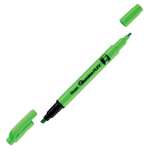 Light Green Ink Illumina Flex Liquid Highlighter Dual Tip Chisel and Bullet