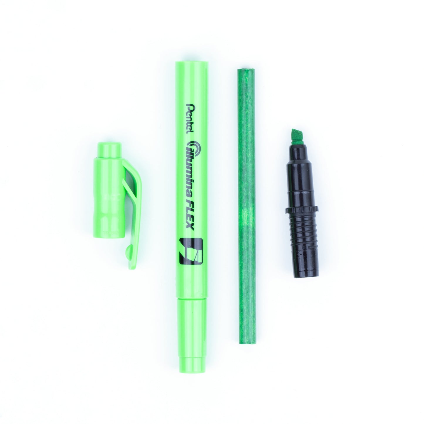 Light Green Ink Illumina Flex Liquid Highlighter Dual Tip Chisel and Bullet