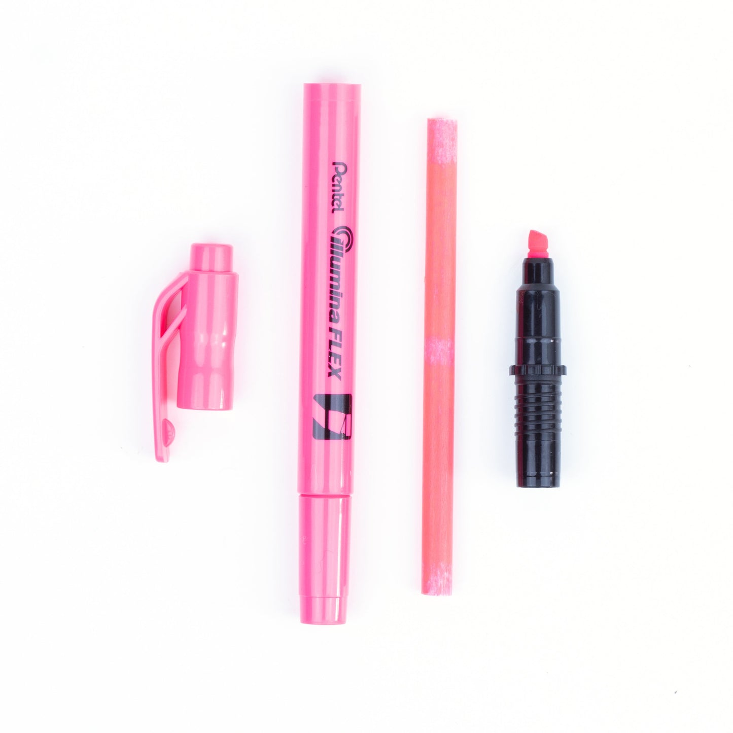 Pink Ink Illumina Flex Liquid Highlighter Dual Tip Chisel and Bullet