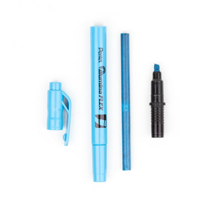 Sky Blue Ink Ink Illumina Flex Liquid Highlighter Dual Tip Chisel and Bullet