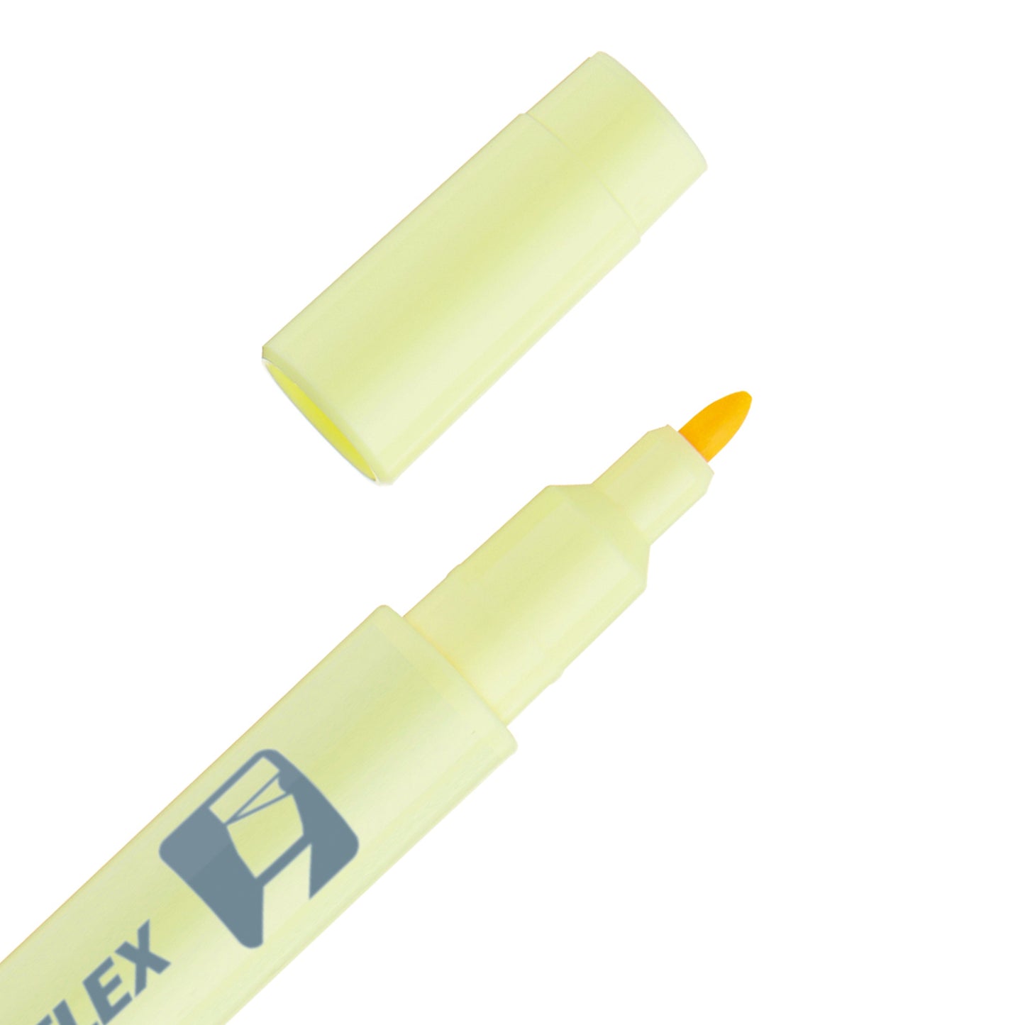 Pastel Yellow Ink Illumina Flex Liquid Highlighter Dual Tip Chisel and Bullet