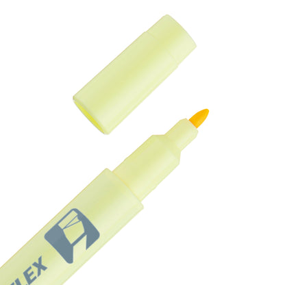 Pastel Yellow Ink Illumina Flex Liquid Highlighter Dual Tip Chisel and Bullet