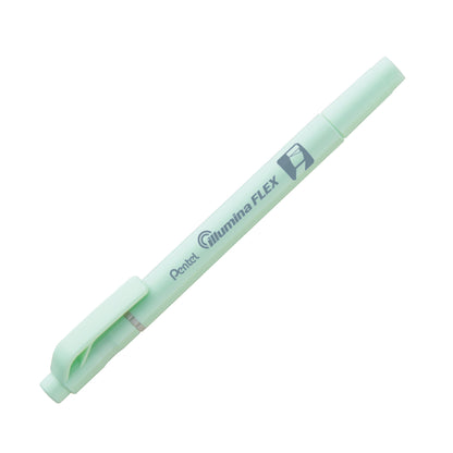 Pastel Green Ink Illumina Flex Liquid Highlighter Dual Tip Chisel and Bullet