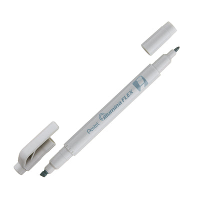 Pastel Grey Ink Illumina Flex Liquid Highlighter Dual Tip Chisel and Bullet