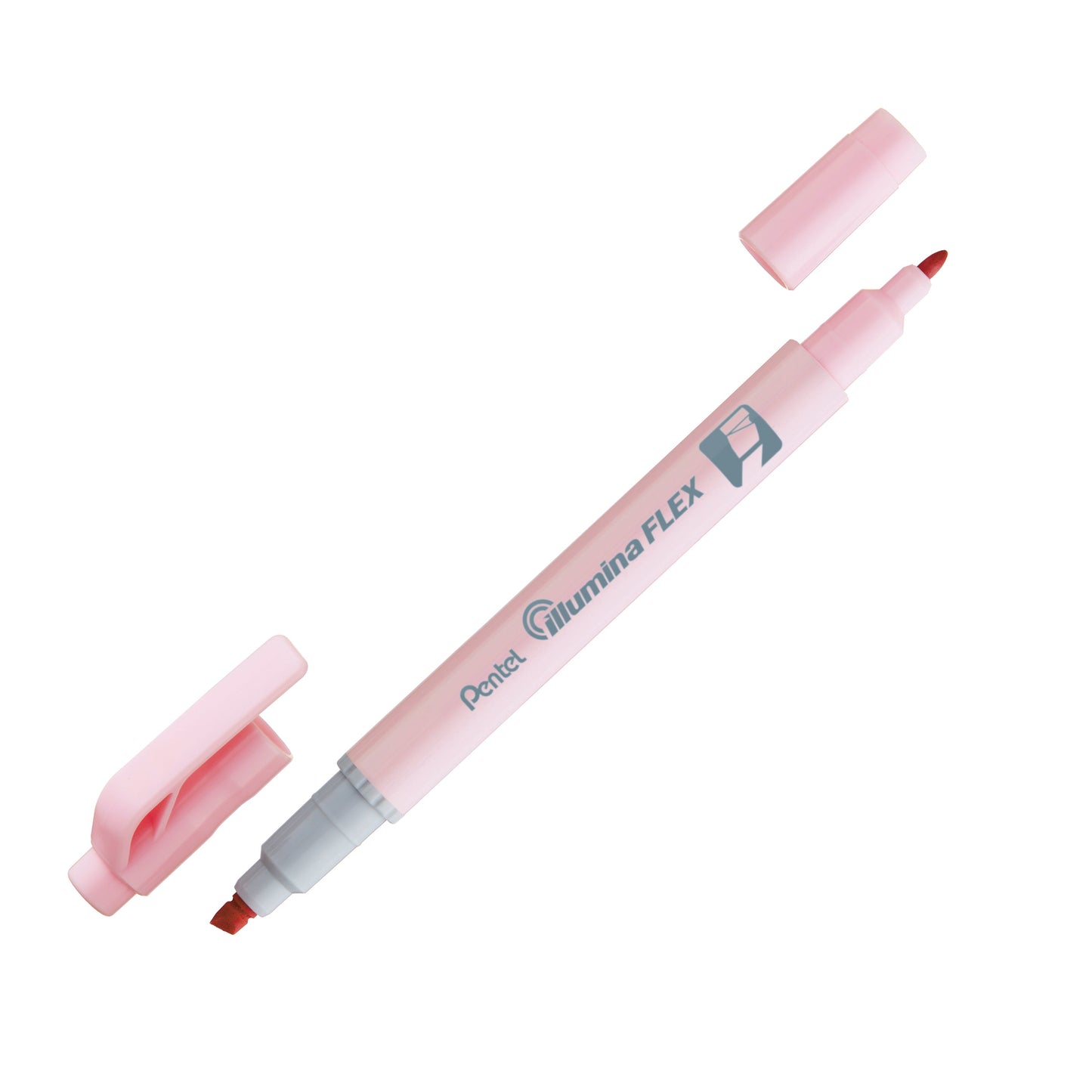 Pastel Pink Ink Illumina Flex Liquid Highlighter Dual Tip Chisel and Bullet