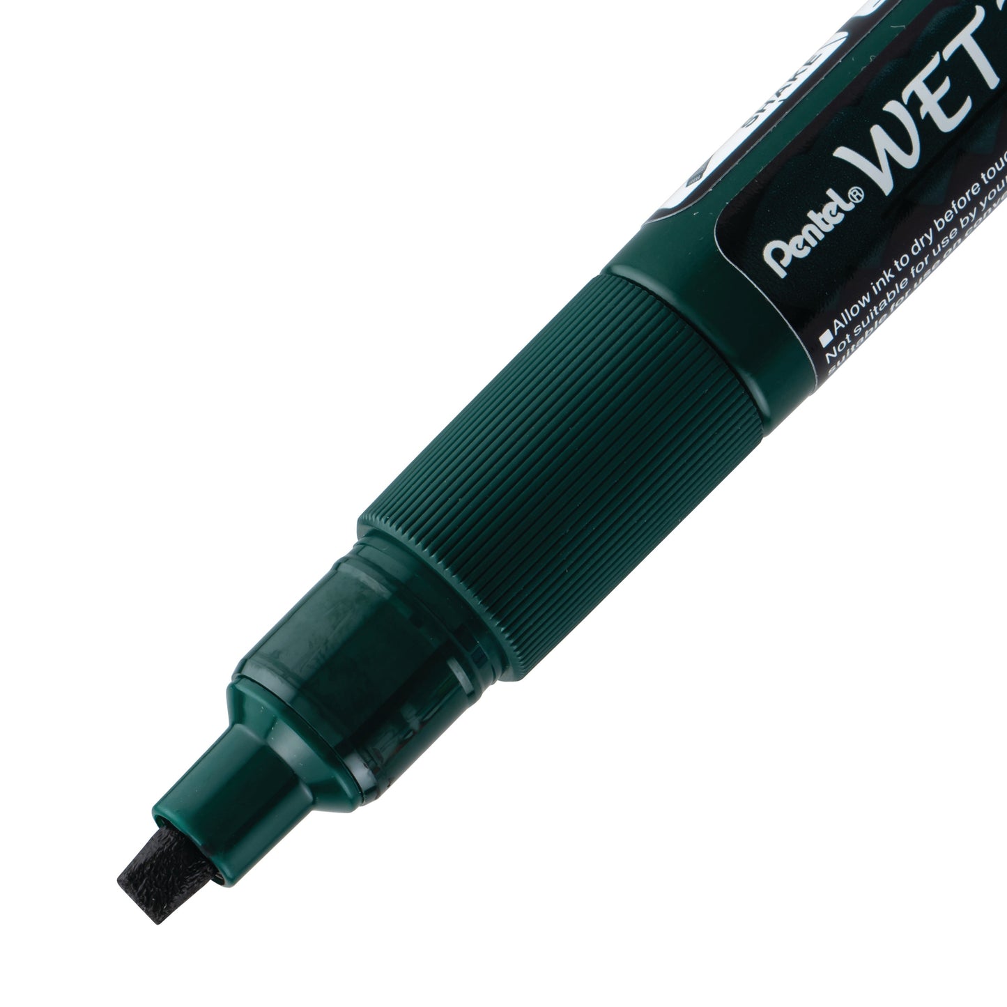 Black Ink Pentel Arts Wet Erase Chalk Marker Small Chisel Tip