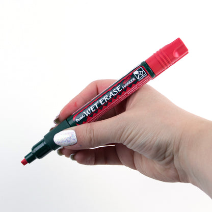 Red Ink Pentel Arts Wet Erase Chalk Marker Small Chisel Tip