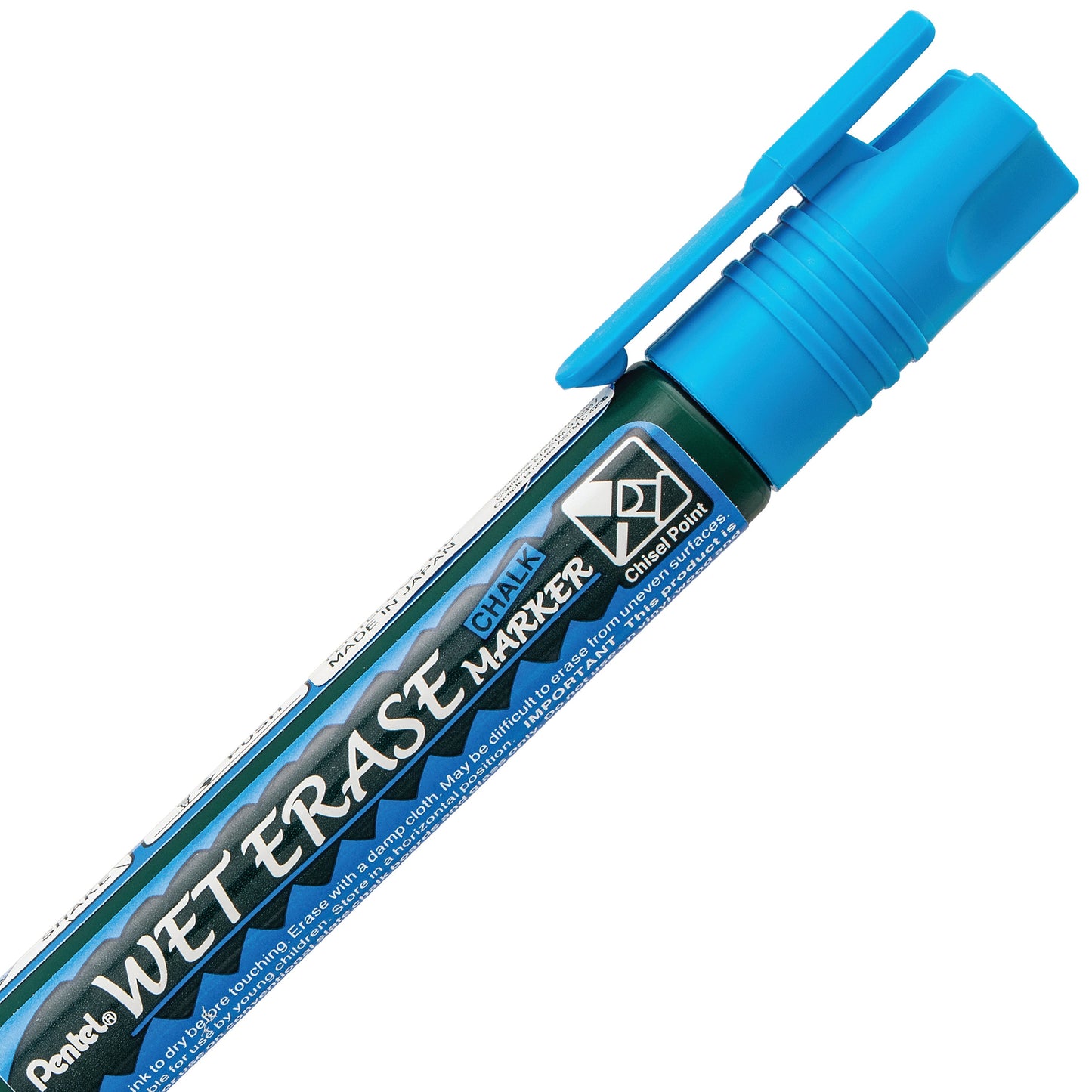 Blue Ink Pentel Arts Wet Erase Chalk Marker Small Chisel Tip