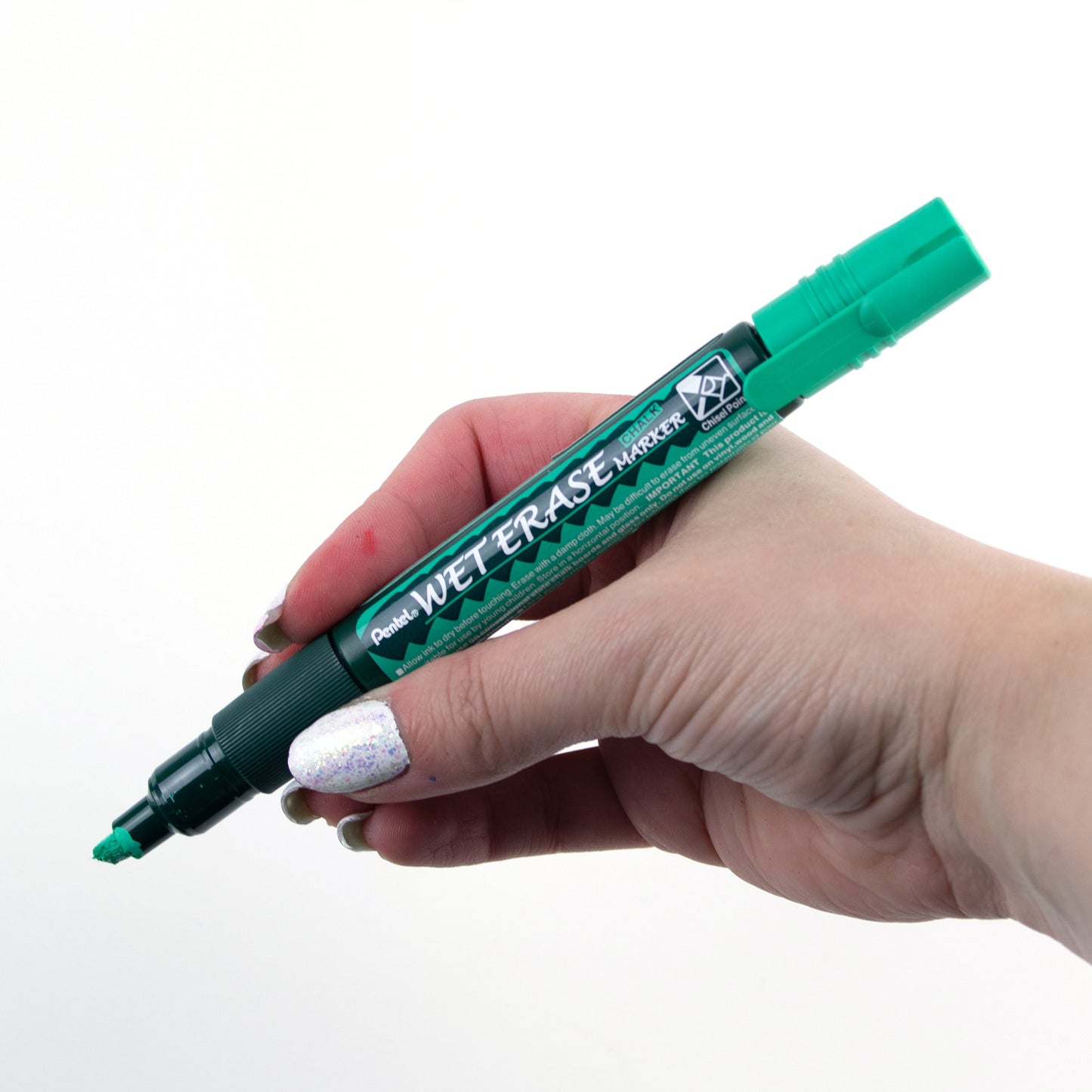 Green Ink Pentel Arts Wet Erase Chalk Marker Small Chisel Tip