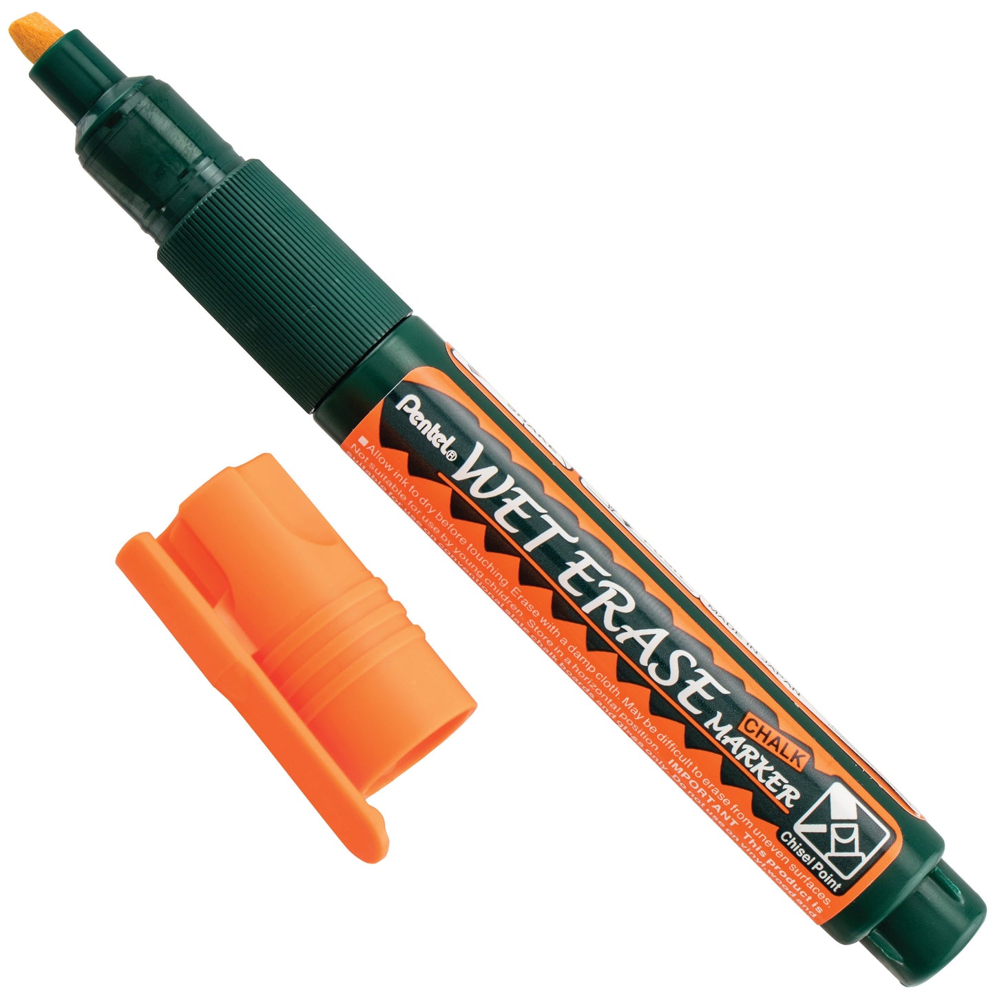 Orange Ink Pentel Arts Wet Erase Chalk Marker Small Chisel Tip