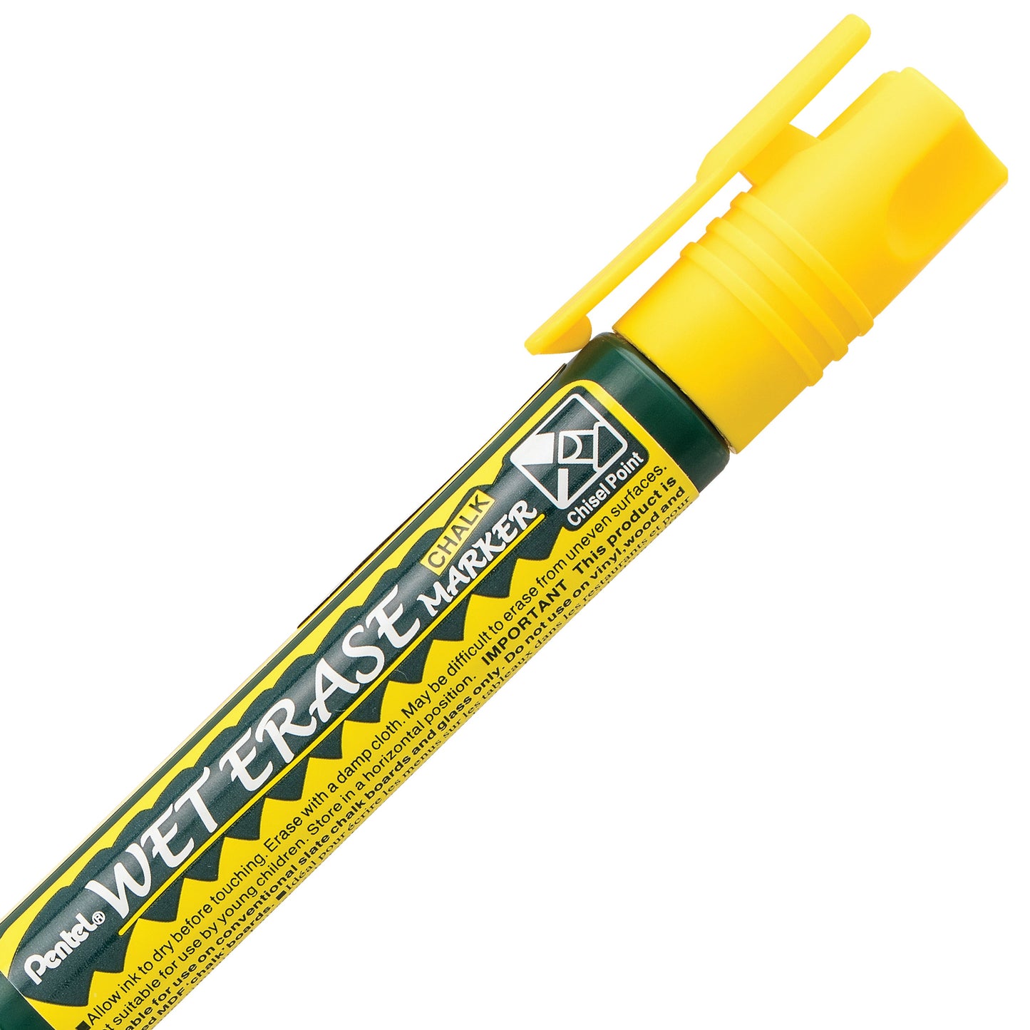 Yellow Ink Pentel Arts Wet Erase Chalk Marker Small Chisel Tip