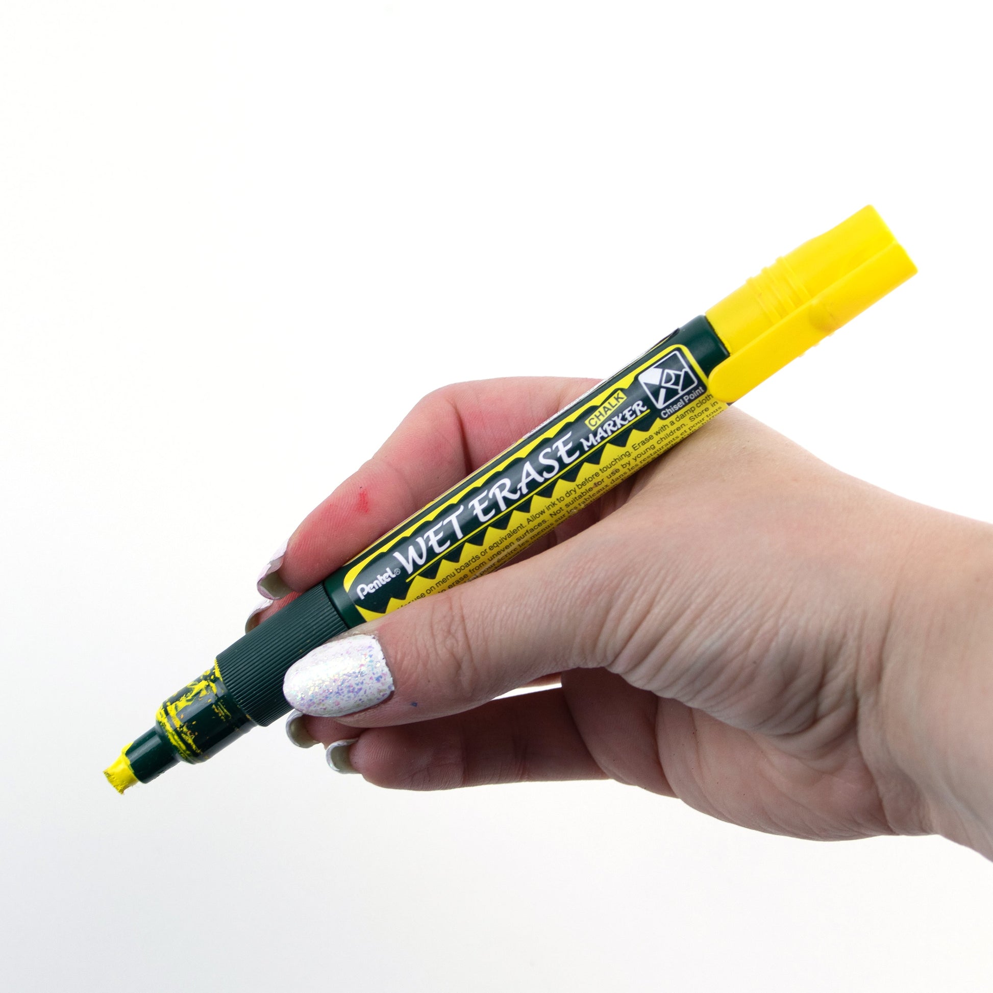 Wet Erase Chalk Marker Small Chisel Tip Yellow – Pentel Stationery