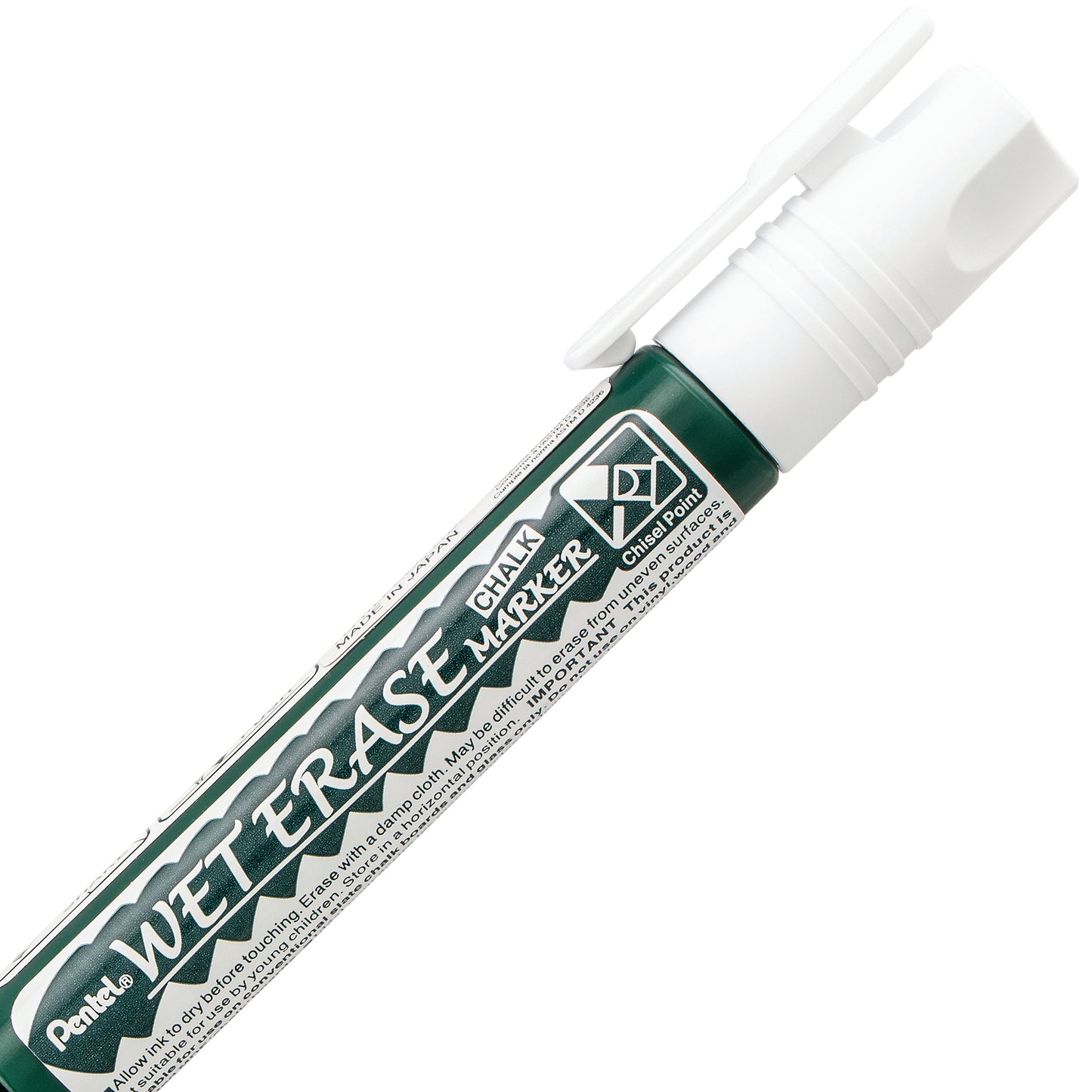 White Ink Pentel Arts Wet Erase Chalk Marker Small Chisel Tip