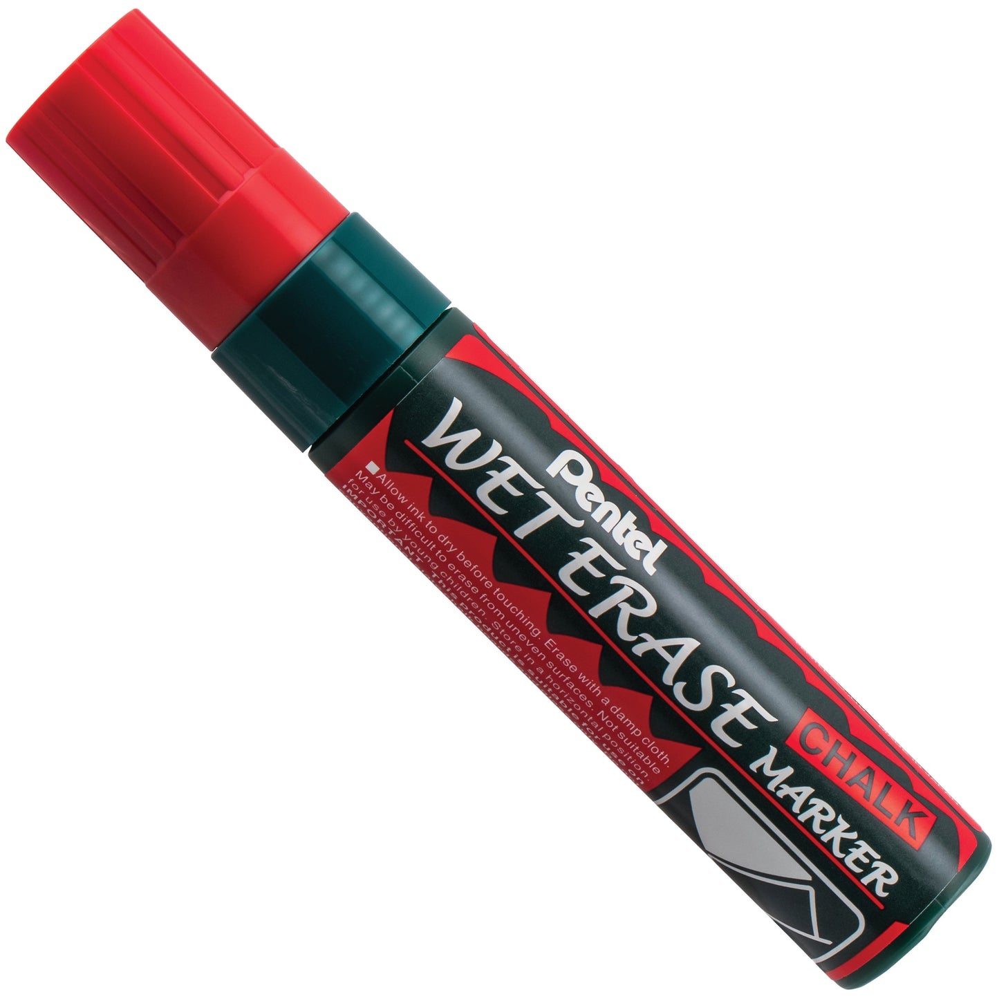 Red Ink Pentel Arts Wet Erase Chalk Marker Jumbo Chisel Tip