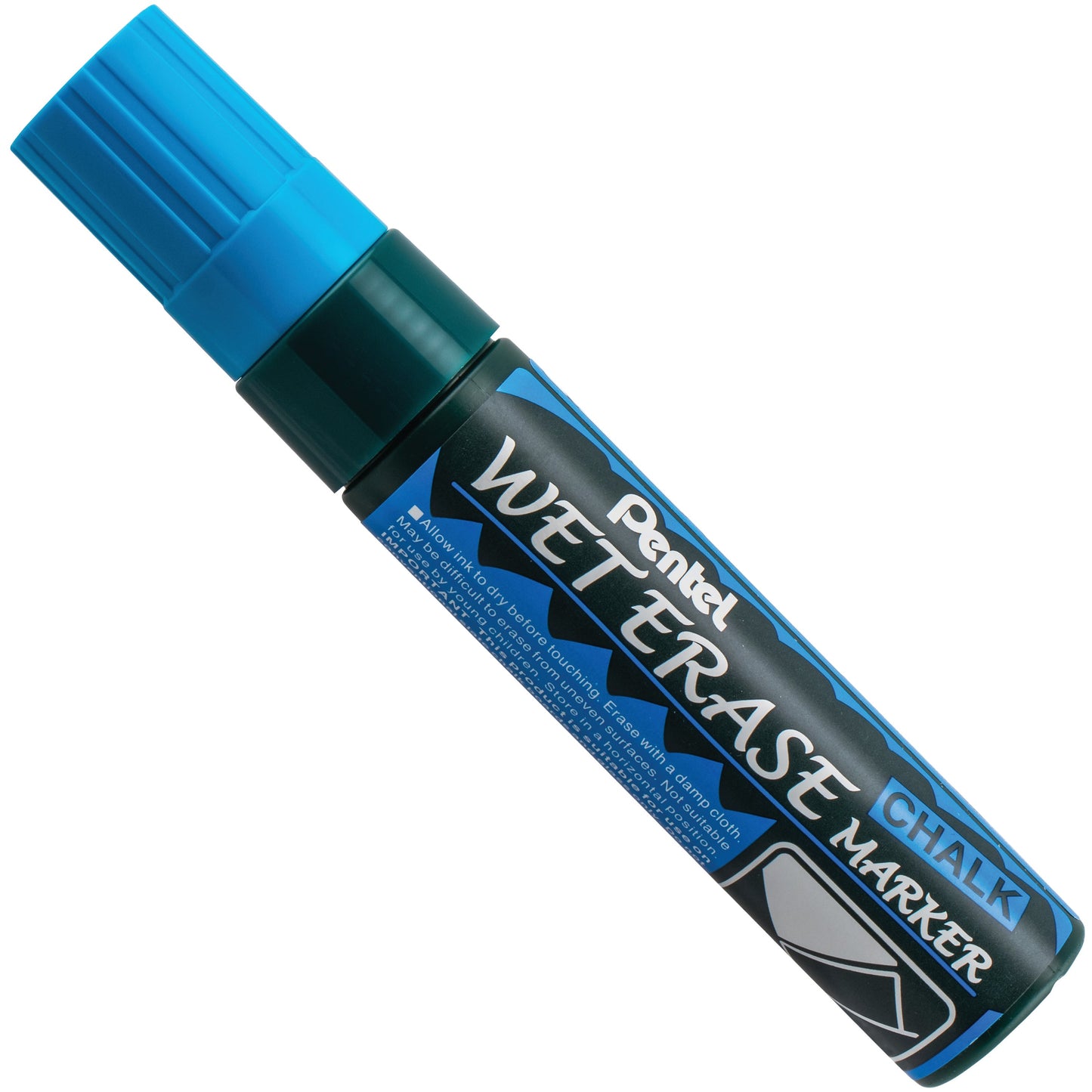 Blue Ink Pentel Arts Wet Erase Chalk Marker Jumbo Chisel Tip