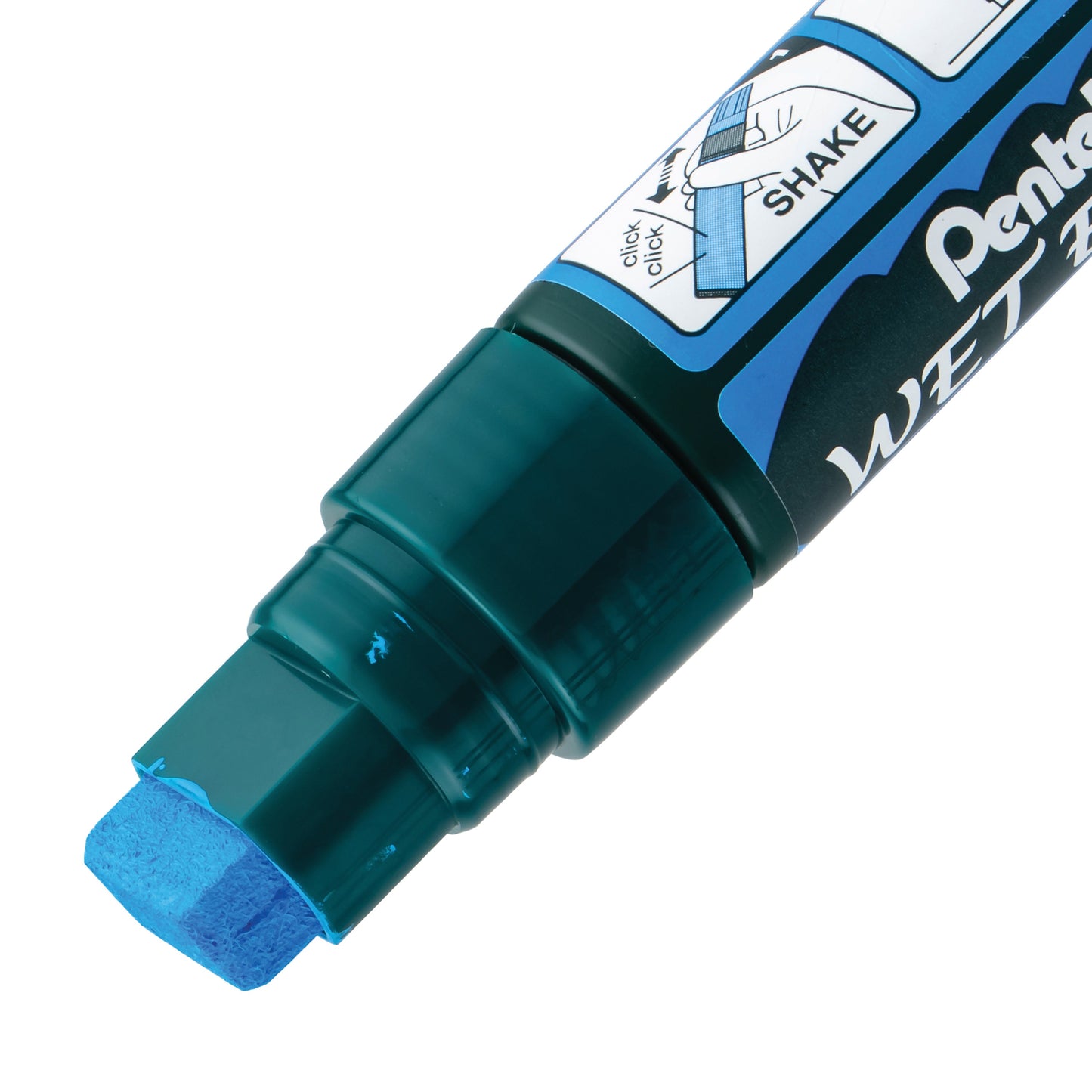 Blue Ink Pentel Arts Wet Erase Chalk Marker Jumbo Chisel Tip