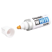 Pentel White Permanent Marker 6.6mm Broad Point - Quick Drying White, China Clay Pigment