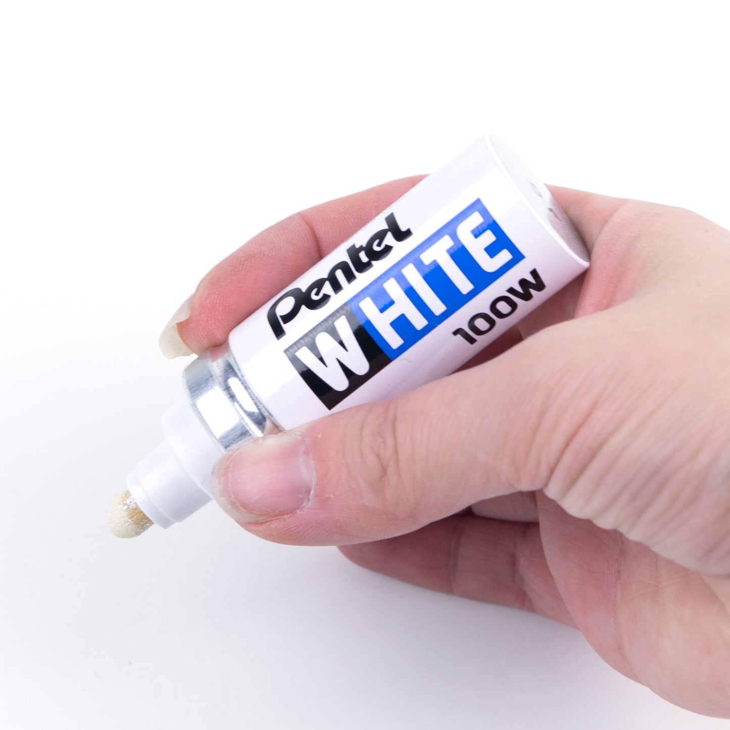 6.6mm Broad Point Pentel White Permanent Marker Quick Drying White China Clay Pigment Ink