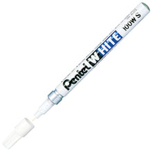 Pentel White Permanent Marker 2.0mm Fine Point - Quick Drying White, China Clay Pigment