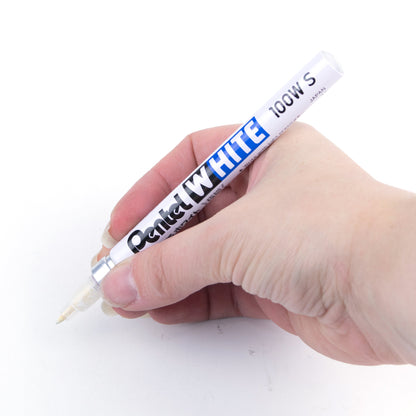 2.0mm Fine Point Pentel White Permanent Marker Quick Drying White China Clay Pigment Ink