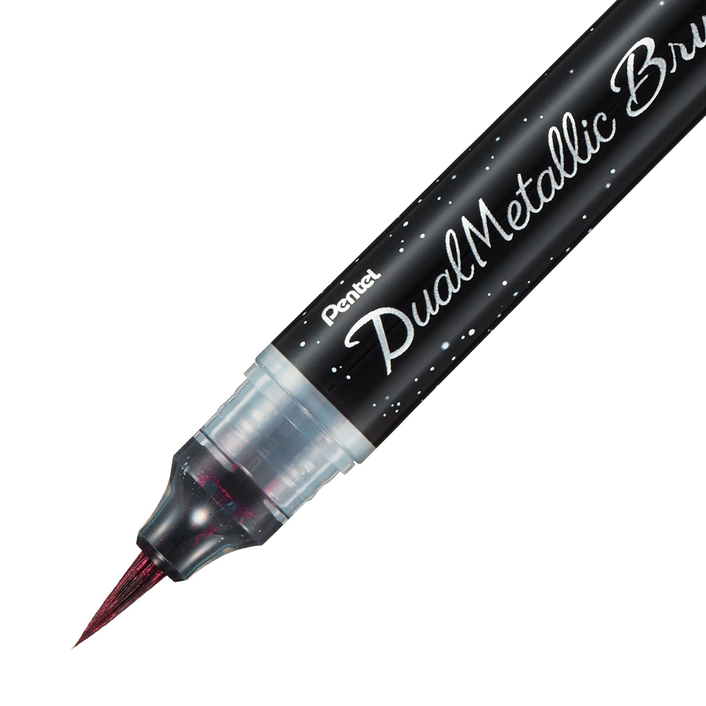 Dual Metallic Brush Black and Metallic Red Ink 1pc Pack