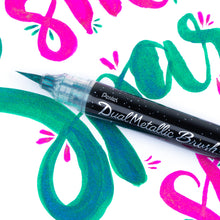 Dual Metallic Brush Green and Metallic Blue 