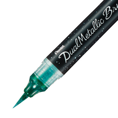 Dual Metallic Brush Green and Metallic Blue Ink 1pc Pack