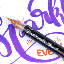 Dual Metallic Brush Orange and Metallic Yellow 