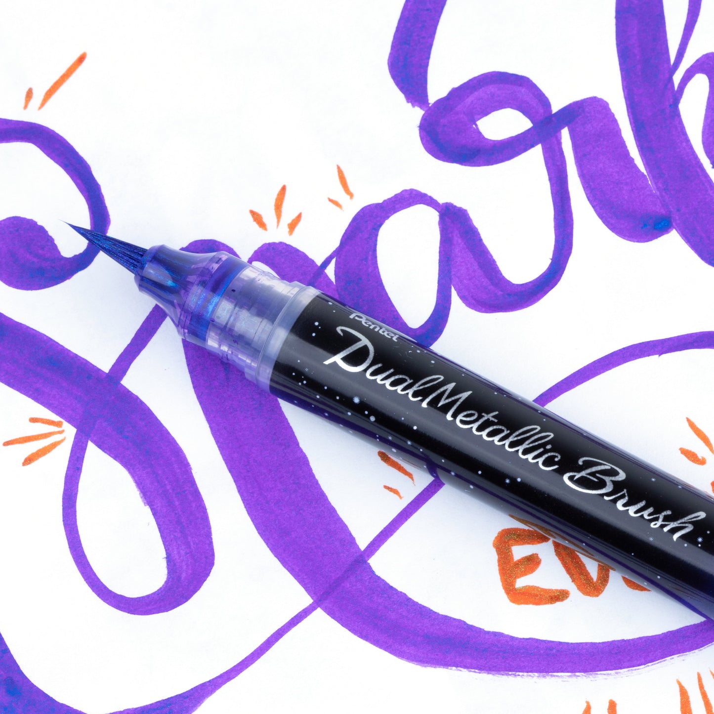 Dual Metallic Brush Violet and Metallic Blue Ink 1pc Pack