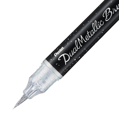 Dual Metallic Brush Metallic Silver Ink 1pc Pack