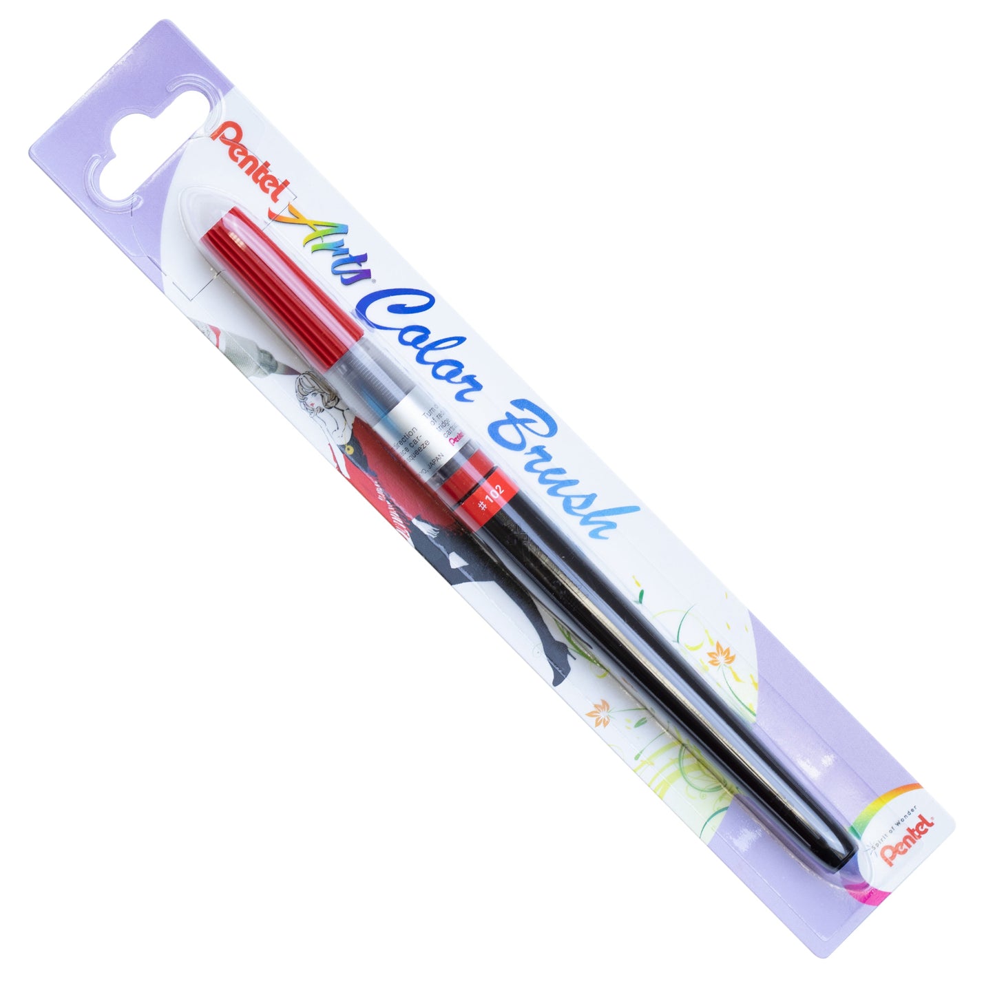 Pentel Arts Colour Brush Red Ink 1pc Pack