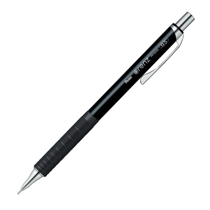 Orenz Metal Grip Retractable Mechanical Pencil with Sliding Sleeve Technology 0.5mm Black Barrel