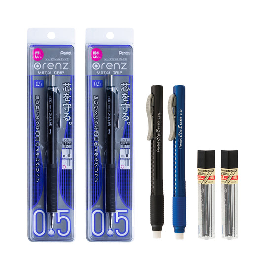 Writing & Correction Starter Set (Orenz Mechanical Pencils, Leads, Eraser Pens)