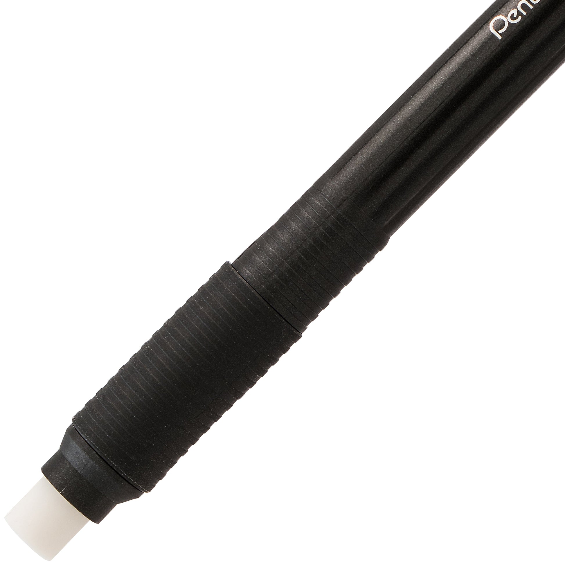 Clic Retractable Long Lasting Eraser Pen Shaped Black Barrel with Pocket Clip