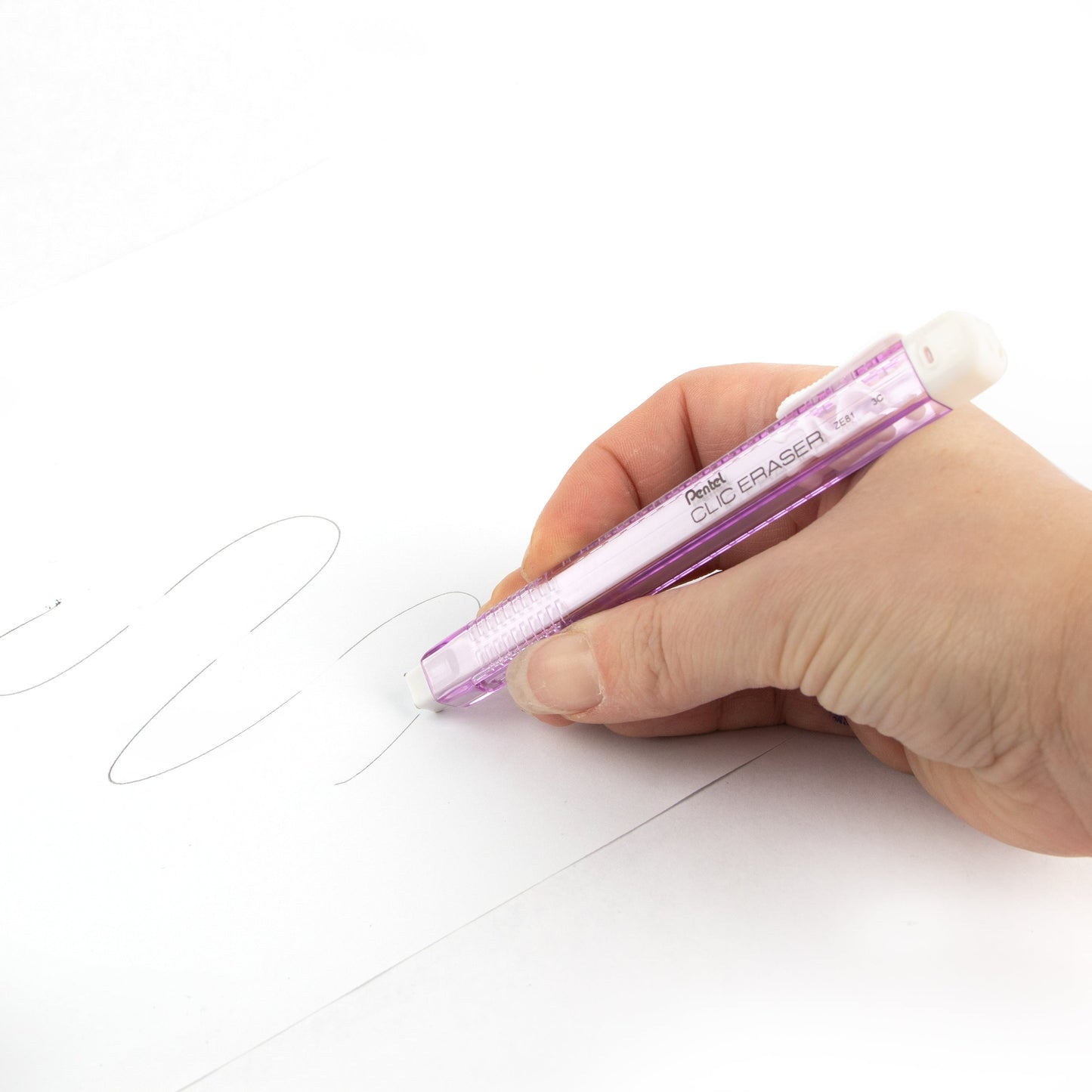 Pentel CLIC ERASER Violet Transparent Barrel