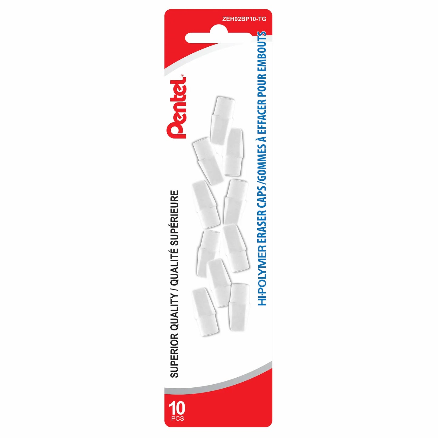 Hi-Polymer Eraser Cap 10PC Pack