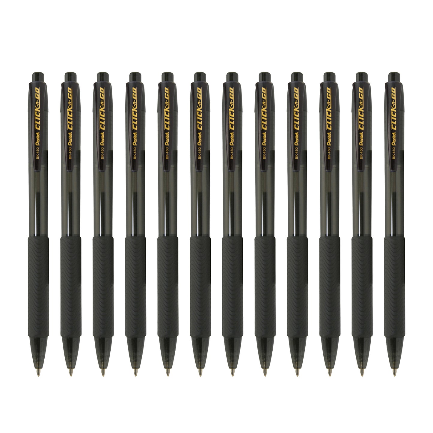 Click-N-Go Retractable Ballpoint Pen 1.0mm Black 12 pcs Set