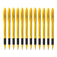 Capped R.S.V.P. Safety Colour 1.0mm Black Ink Yellow Barrel 12 pc Set Pentel Stationery of Canada