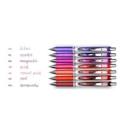 EnerGel Liquid Gel Pen (0.7mm) - Purple - Red Spectrum 7 Assorted Colour Pack