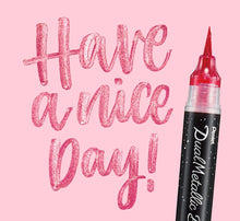 Pentel Dual Metallic Brush Pen Set 1 – 4 Colors (Black, Pink, Orange, Violet)